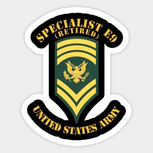 SPC 9 - Specialist E9  - Std - Retired Sticker